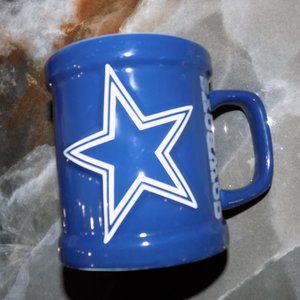 Vintage Dallas Cowboys 3D Star Coffee Mug Cup Blue 2000 NFL Football NEW